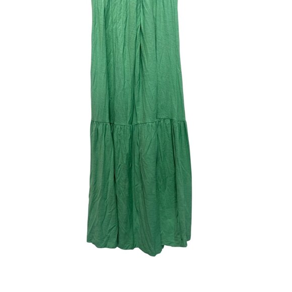 Nation LTD Penelope Cross Back Midi Dress Womens Large Green Smocked Tiered - Picture 12 of 16